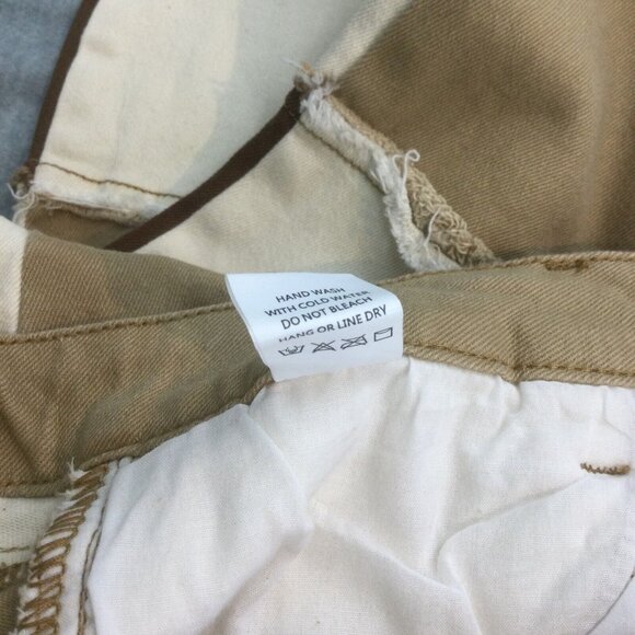 Machine Jeans 7 Flare Patch Brown Colorblock Y2K 90s Bell Bottom Boho - Picture 12 of 15